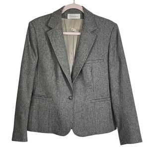 VTG Evan-Picone Wool‎ Blazer Gray Union Made USA Heritage, Fits women's Large